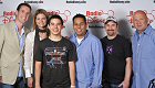 David Archuleta visits Radio Disney. L-R: Michael Riley, SVP/GM Radio Disney; Kelly Edwards, Director Music Radio Disney; David Archuleta, air personality Ernie D.; Jim Archuleta; Ken Lucek Zomba Music.  